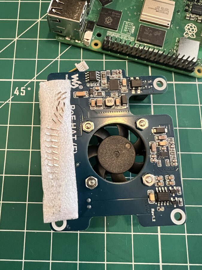 The PoE hat that arrived with bent pins